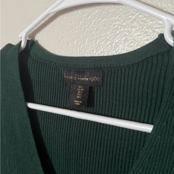 House of Harlow 1960 Deep Green Ribbed Bodysuit women’s small - Picture 5 of 5